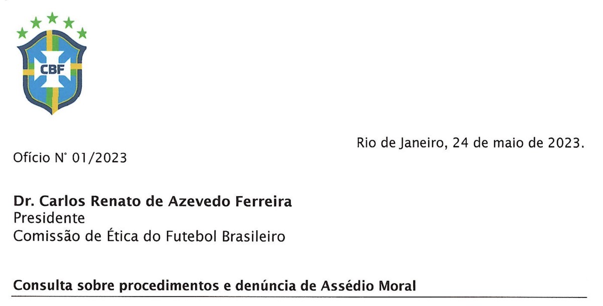 Nica Mulher Na Diretoria Da Cbf Apresenta Den Ncia De Ass Dio Moral Comiss O De Tica