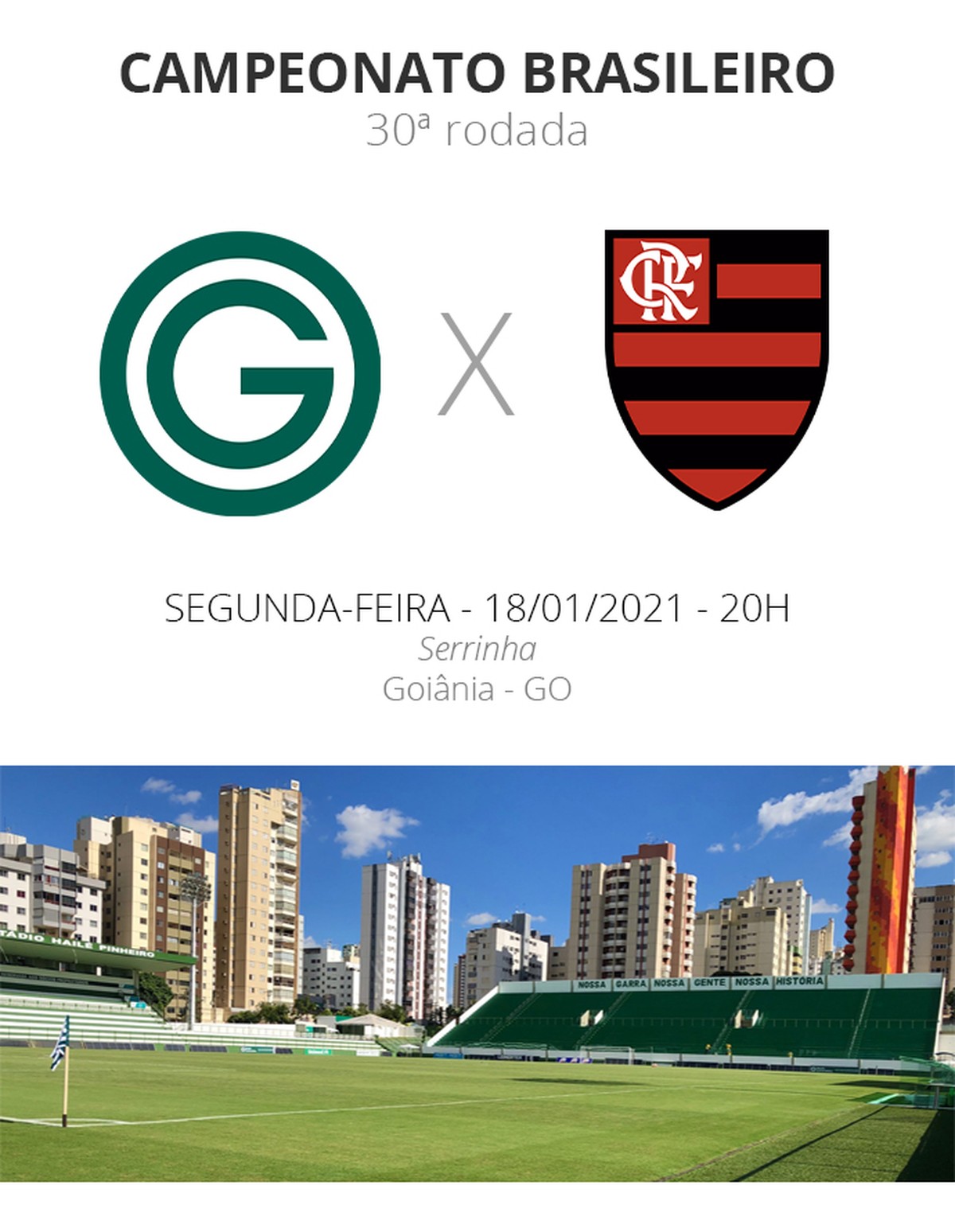 GOIÁS X FLAMENGO: BRASILEIRÃO SÉRIE A