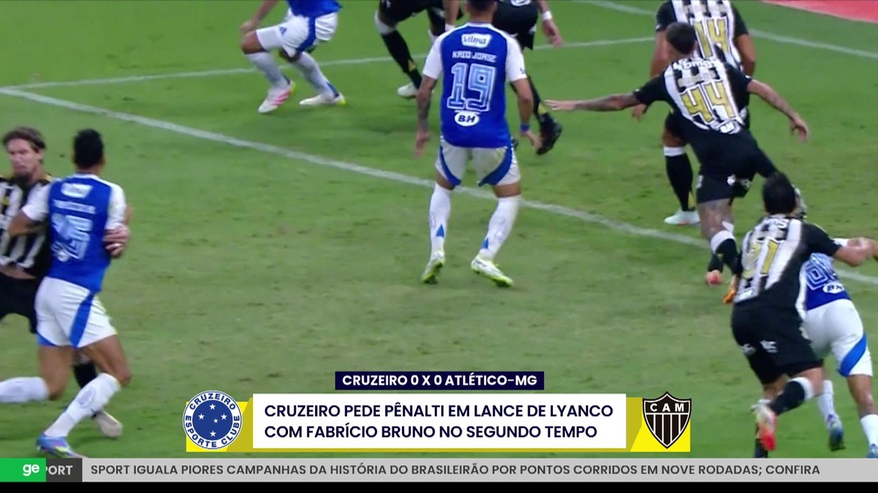 Cruzeiro questiona não marcação de pênalti e cartão vermelho em clássico