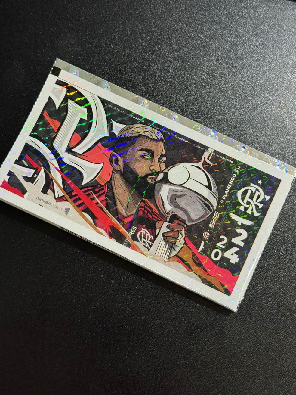 Confira o ingresso físico da despedida de Gabigol — Foto: ge