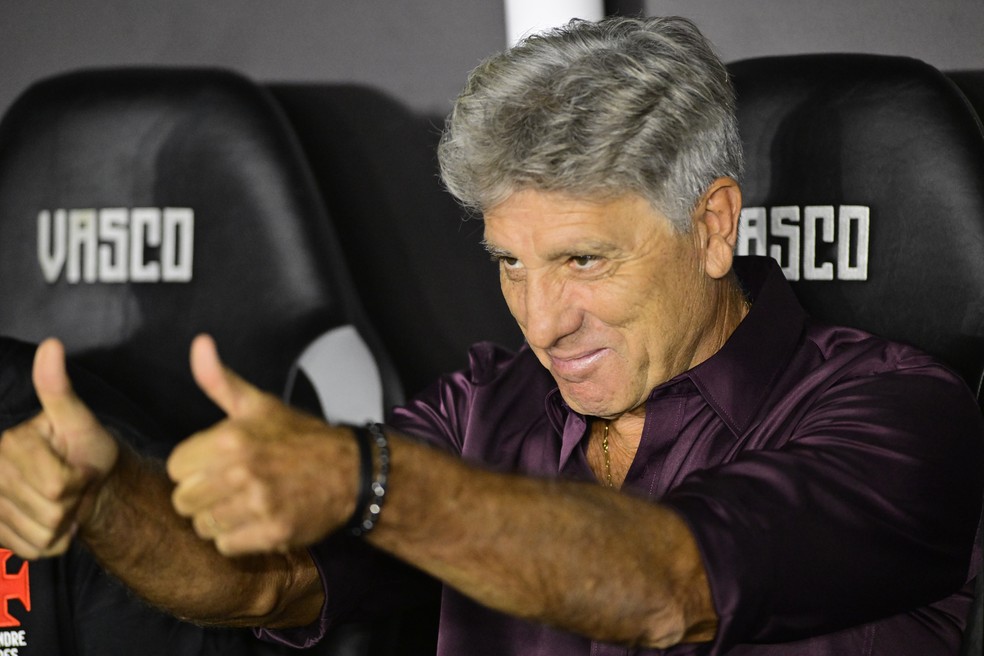 Renato Gaúcho estreia como técnico do Vasco contra o Palmeiras — Foto: André Durão