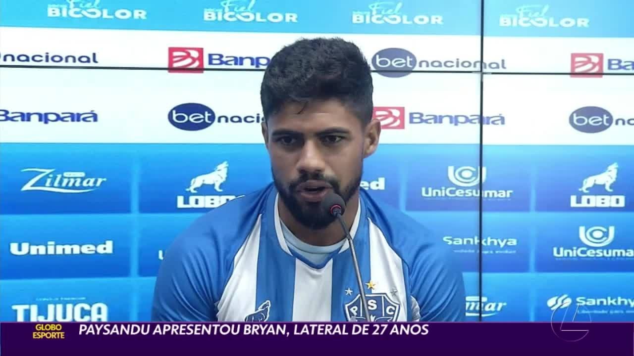 Paysandu apresenta Bryan, lateral de 27 anos