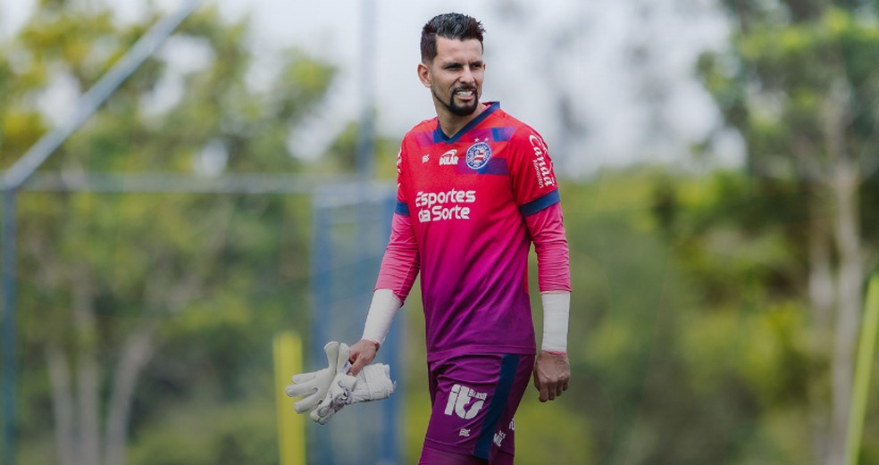 Marcos Felipe em treino pelo Bahia — Foto: Divulgação/EC Bahia