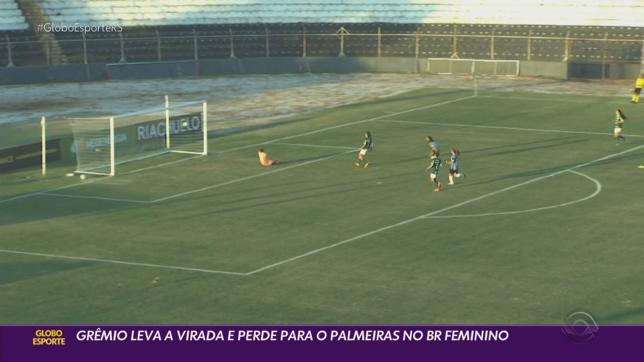 Grêmio leva a virada e perde para o Palmeiras no Brasileirão Feminino