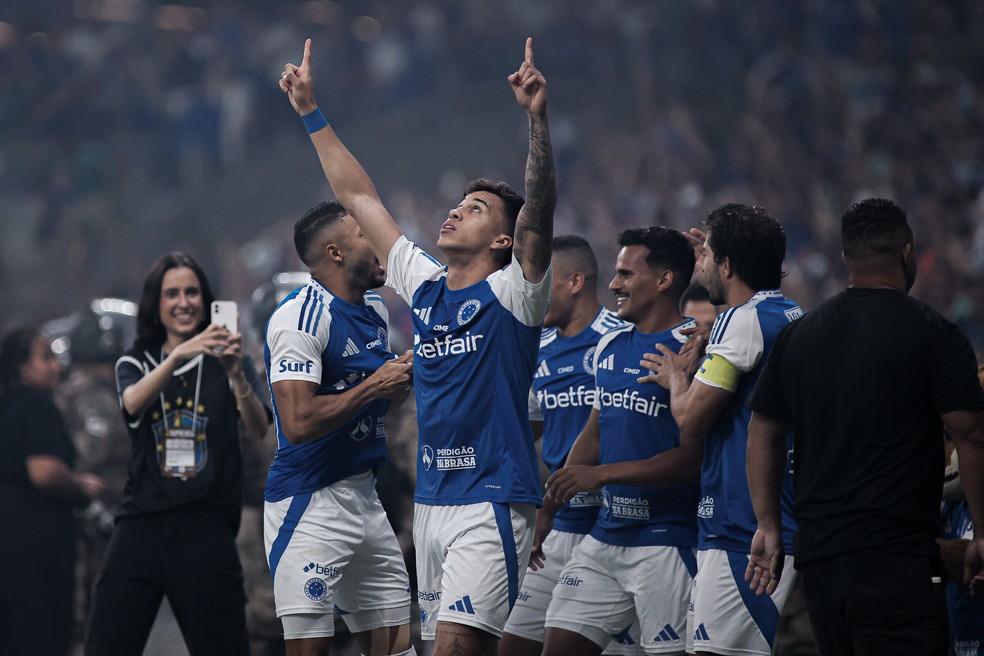 Kaio Jorge comemora gol pelo Cruzeiro — Foto: Gustavo Martins/ Cruzeiro