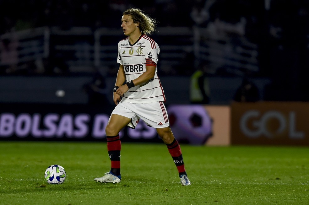 David Luiz em ação pelo Flamengo — Foto: Marcelo Cortes/Flamengo
