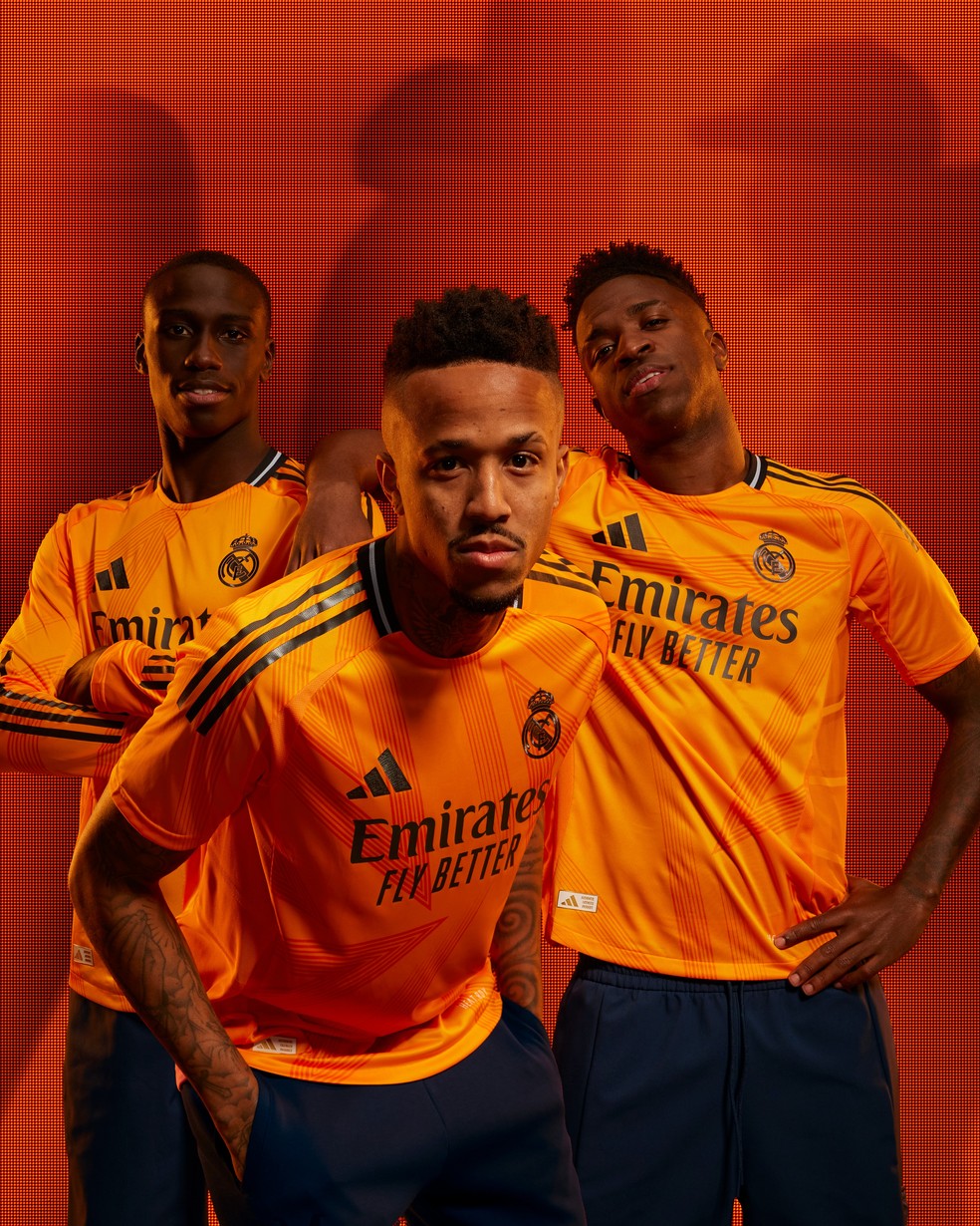 Real Madrid divulga segundo uniforme laranja para a temporada 2024 25 veja futebol espanhol ge