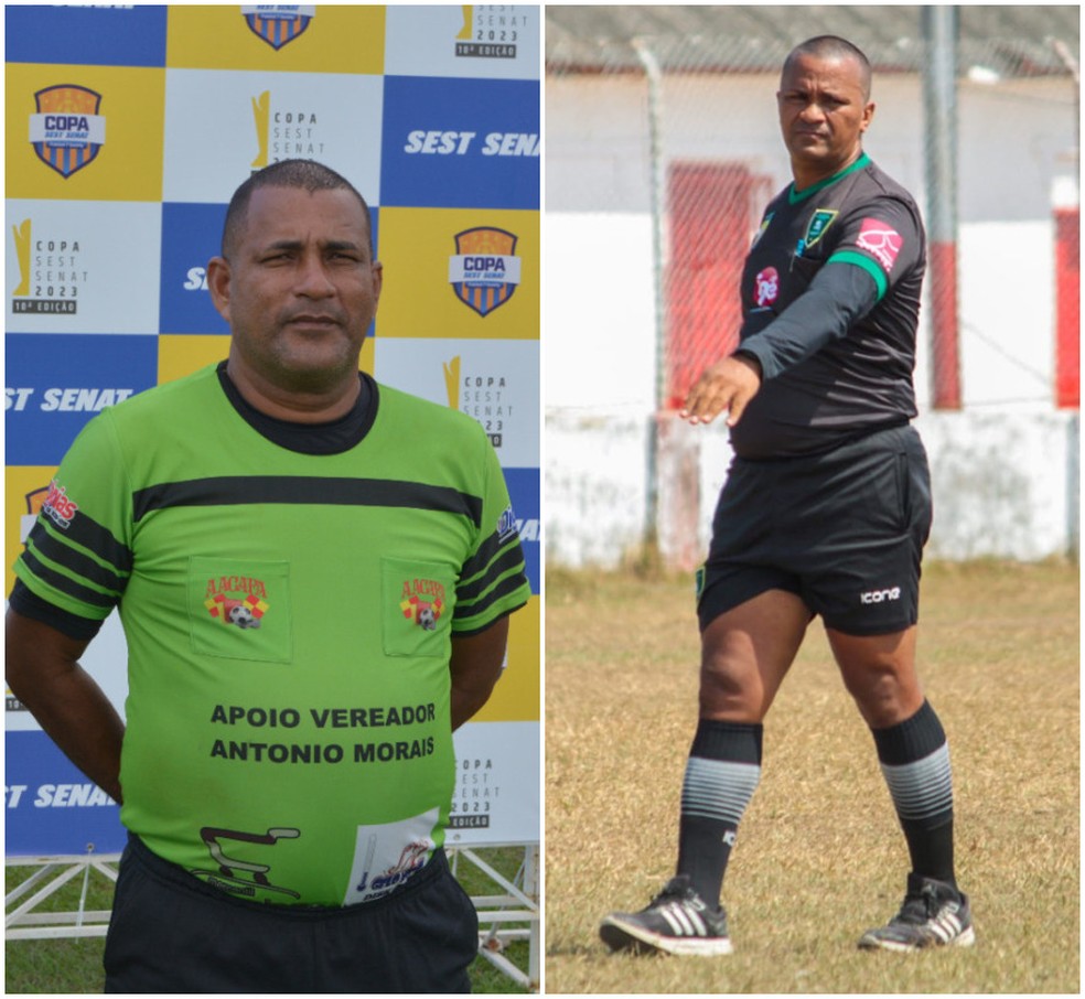 Edson Correia Gomes e Ricardo Góis, árbitros da FFSFA — Foto: Arquivo pessoal