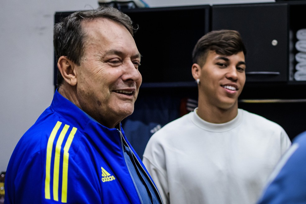 Pedro Lourenço e Kaio Jorge no Cruzeiro — Foto: Gustavo Aleixo/ Cruzeiro