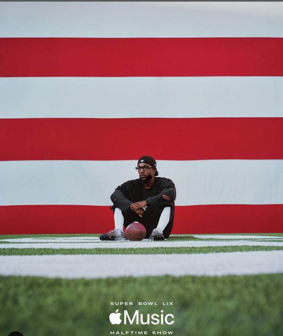 Kendrick Lamar será atração principal do Super Bowl — Foto: Reprodução/ Instagram