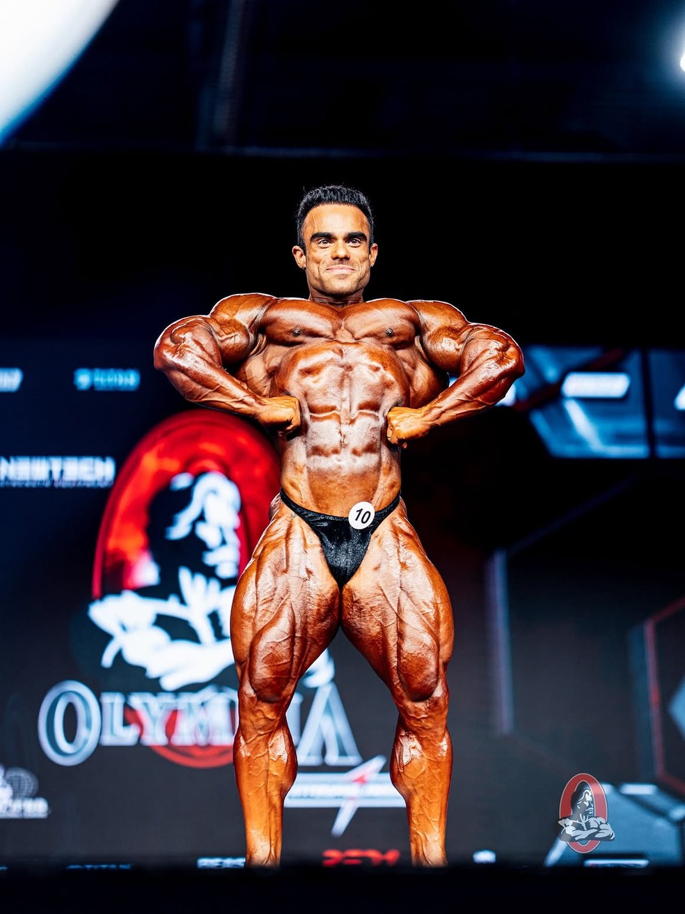 Lucas Garcia em prévias da categoria 212 no Mr. Olympia — Foto: Reprodução: redes sociais Mr. Olympia
