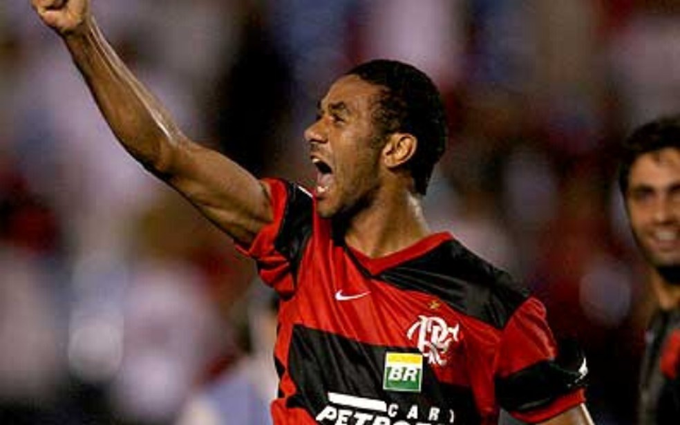 Cristian comemora único gol pelo Flamengo, marcado contra o Atlético-MG — Foto: Divulgação