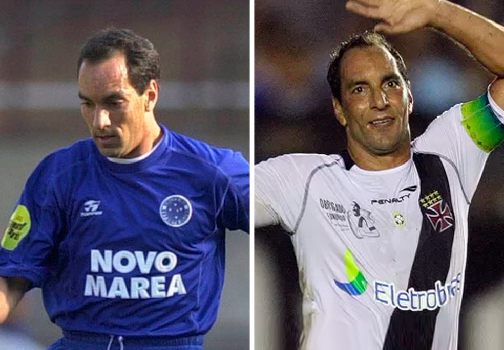 Edmundo, Cruzeiro e Vasco — Foto: Arte ge