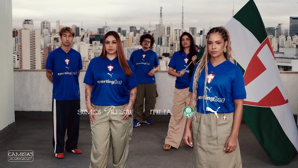 FICOU LINDA! Nova camisa: Palmeiras lança uniforme azul inspirado na Itália campeã de 2006