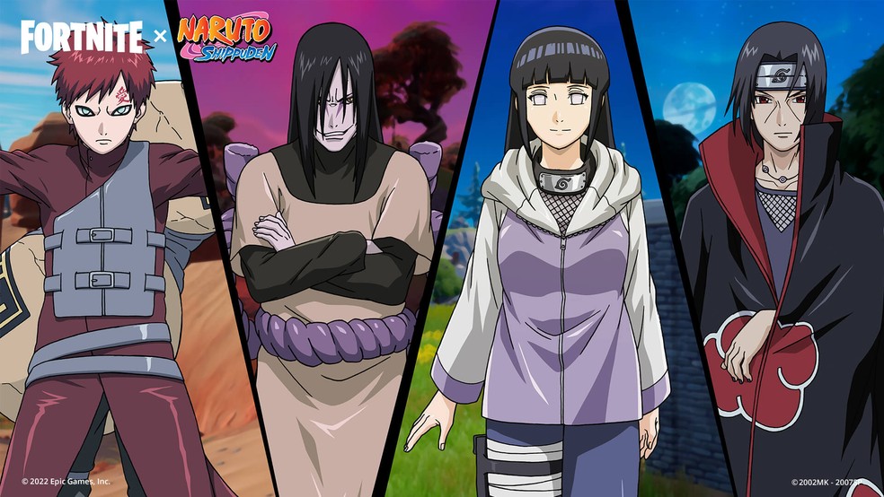 Fortnite x Naruto traz novas skins do anime; veja como pegar, fortnite