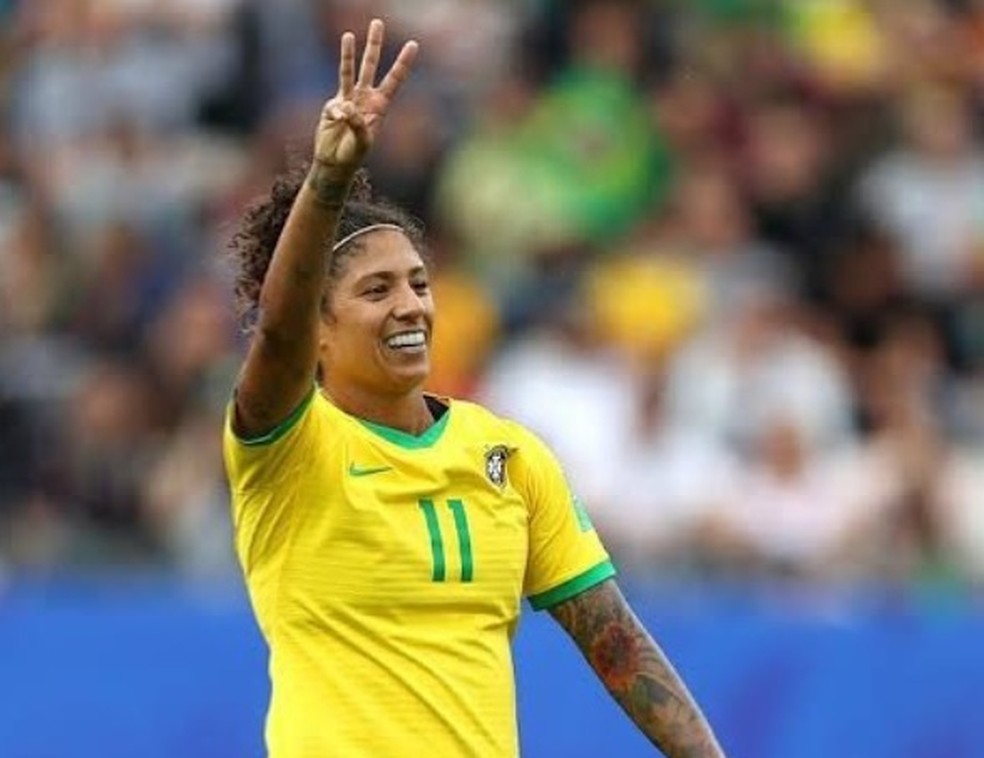 Cristiane é a maior artilheira da história das Olimpíadas — Foto: Instagram/Cristiane