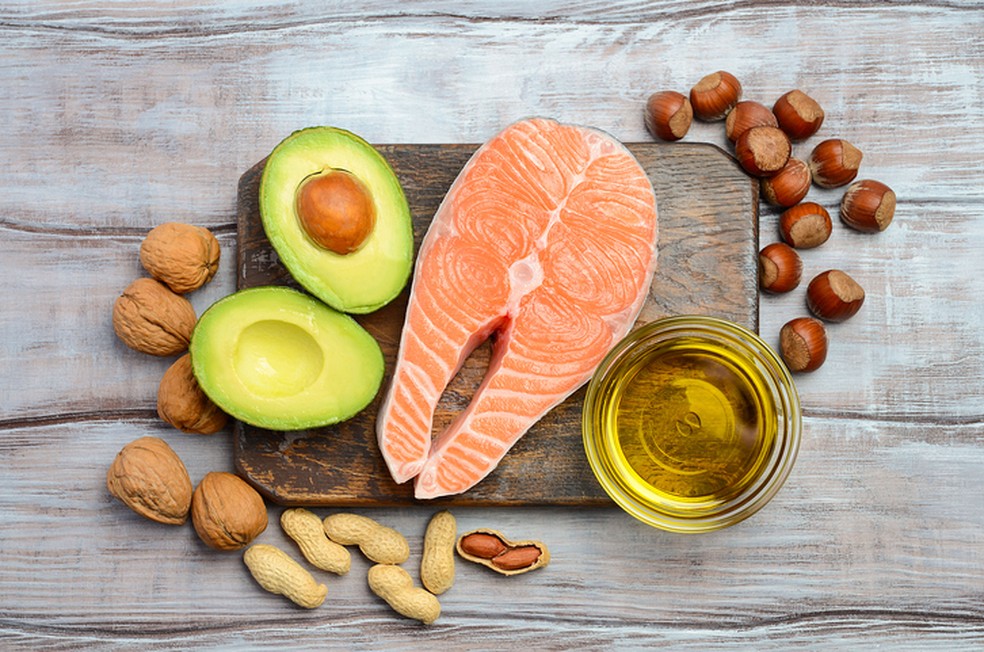 Alimentos que são fontes das gorduras insaturadas, conhecidas como gorduras boas — Foto: Istock Getty Images