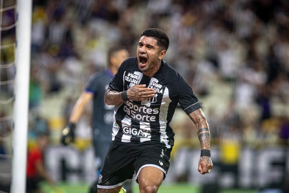 Galeano comemora gol em vitória do Ceará na Copa do Brasil — Foto: Stephan Eilert/Ceará SC