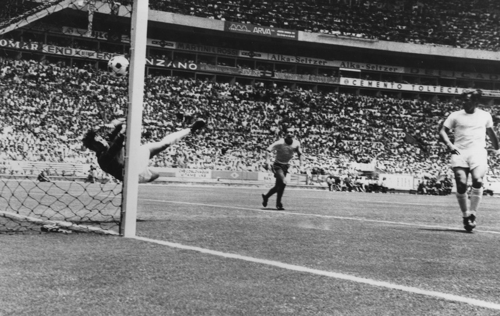 Gordon Banks e Pelé 1970 — Brasil na Copa