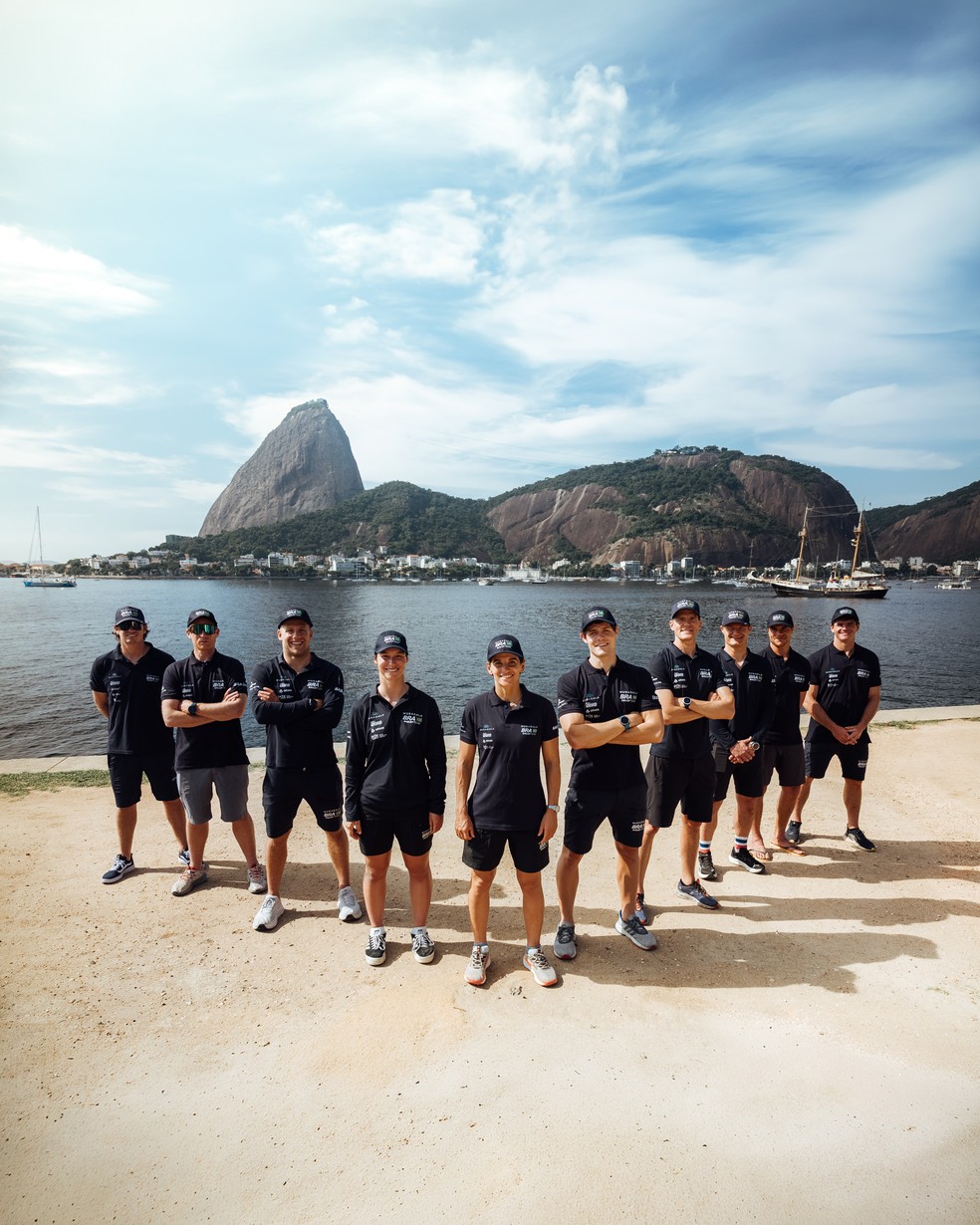 Equipe do barco brasileiro se prepara para etapa do SailGP no Rio de Janeiro — Foto: AT Films