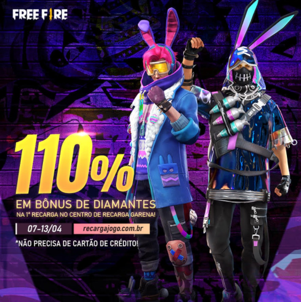 Bônus de 110 em Free Fire e 80% OFF na Semana Gamer no Hype