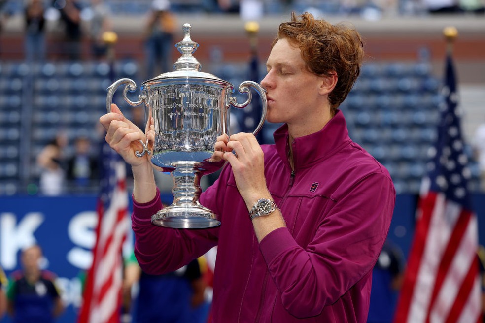 Jannik Sinner é campeão do US Open — Foto: Getty Images
