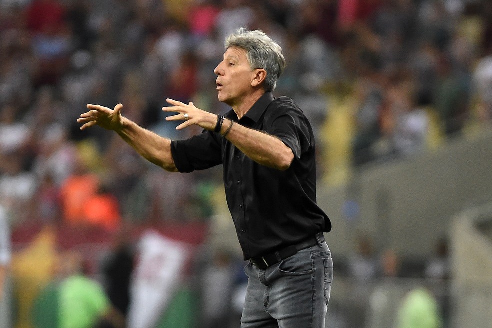 Renato Gaúcho em Fluminense x Grêmio — Foto: Alexandre Durão