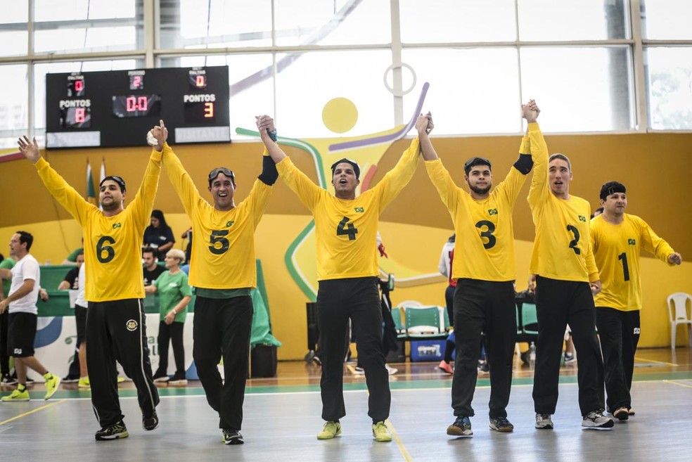 Brasil é campeão no golbol — Foto: Leandro Martins/CPB/MPIX