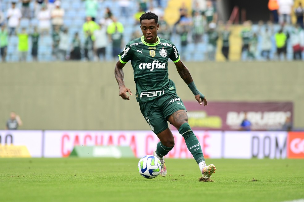 Kevin em Palmeiras x Santos — Foto: Marcos Ribolli