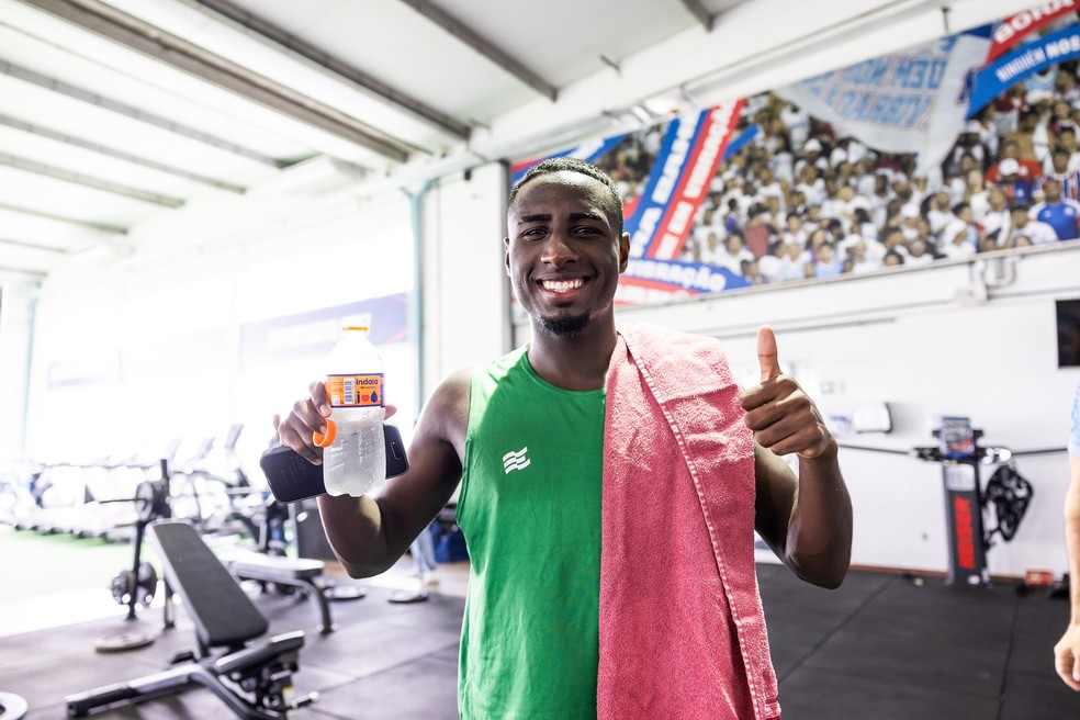 Ryan está recuperado de lesão e voltou a treinar normalmente pelo Bahia — Foto: Letícia Martins/EC Bahia