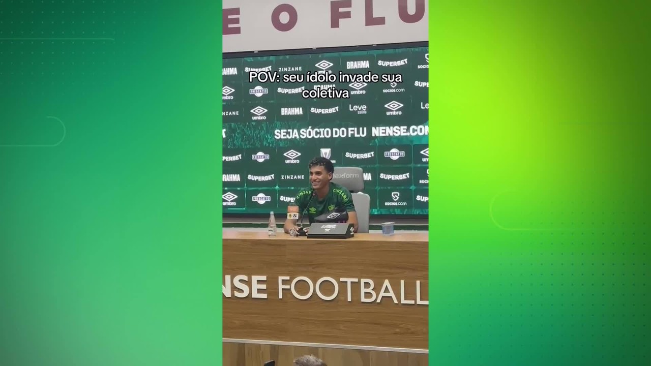 Marcelo aparece em coletiva de Gabriel Fuentes no Fluminense, que perde a fala