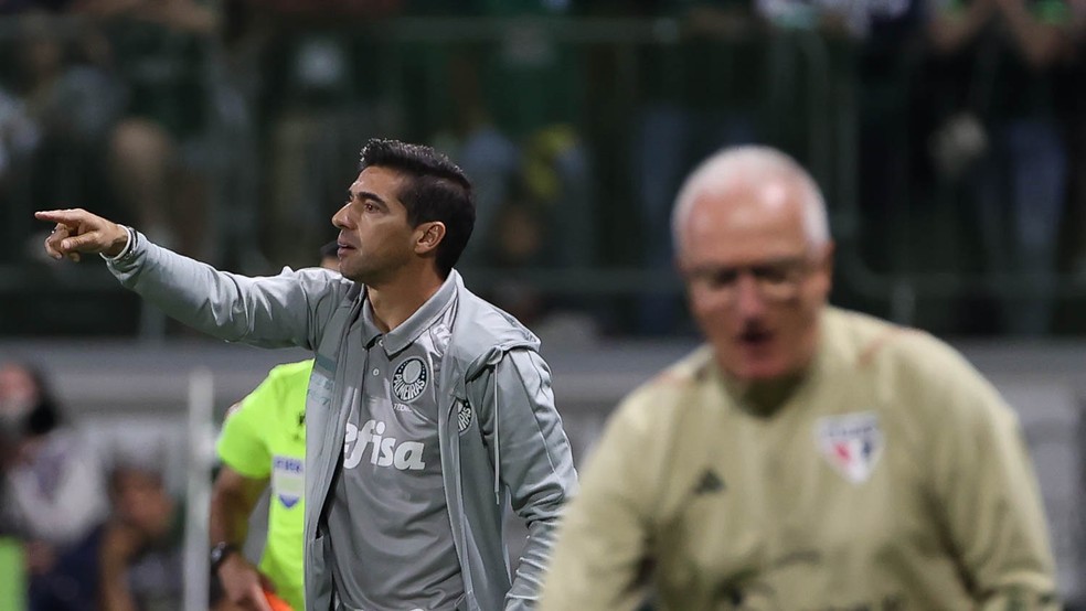 Abel Ferreira em Palmeiras x São Paulo — Foto: Cesar Greco/Palmeiras