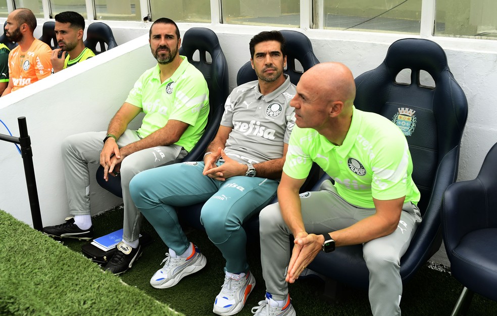 Abel Ferreira em Palmeiras x Santos — Foto: Marcos Ribolli