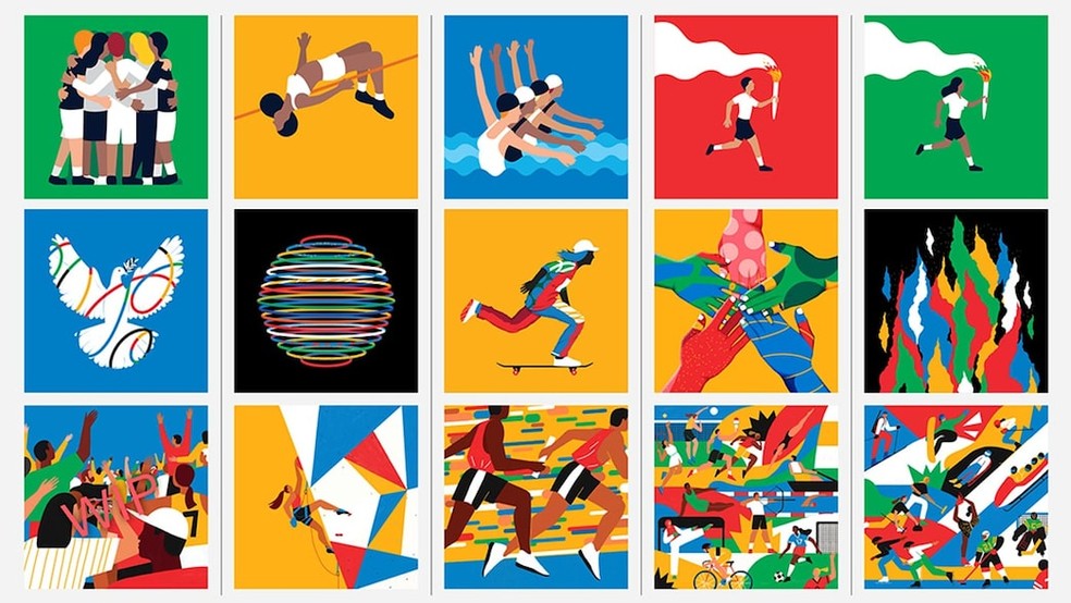 Paris-2024 revela identidade visual e pictogramas da Olimpíada e