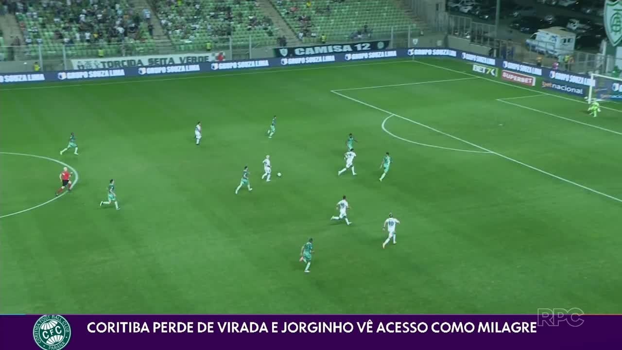 Coritiba perdebonus f12betvirada e Jorginho vê acesso como milagre