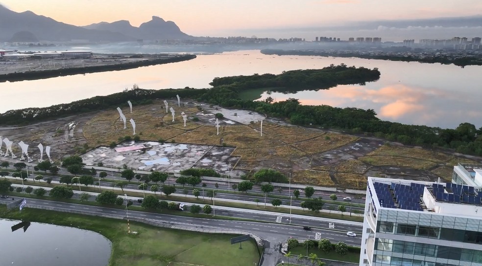 Visão aérea do Parque dos Atletas — Foto: Beto Kaulino