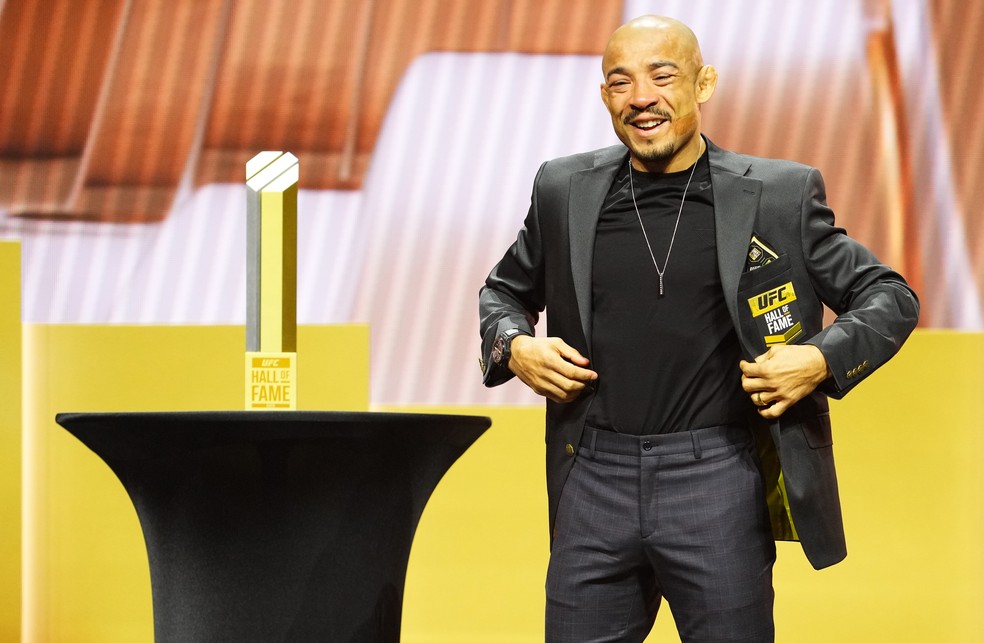 Jos&eacute; Aldo entra para o Hall da Fama do UFC &mdash; Foto: Jeff Bottari/Zuffa LLC via Getty Images