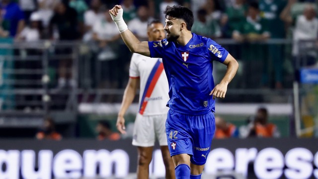 Flaco López comemora gol do Palmeiras contra o Bahia