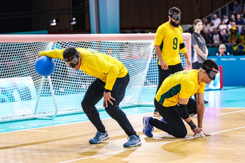 Brasil estreia com vitória sobre a França no golbol masculino — Foto: Ana Patrícia Almeida/CPB