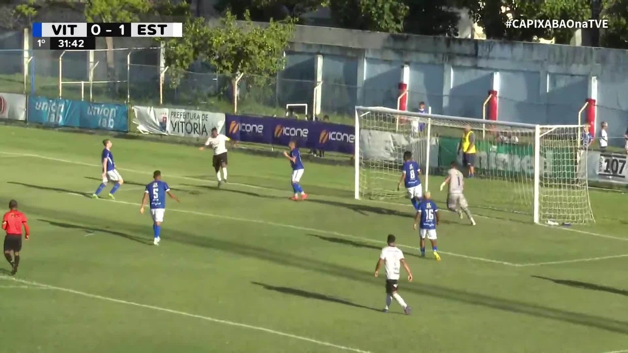 Gol de Augusto Recife, do Estrela do Norte, contra o Vitória-ES, pelo Capixaba 2023