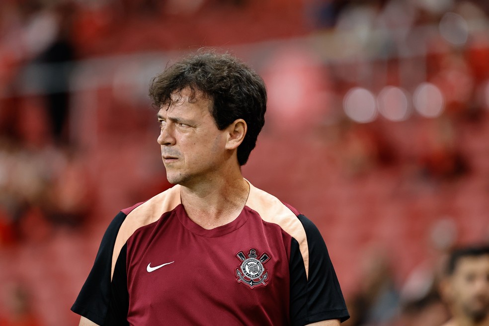 Fernando Diniz em Inter x Corinthians — Foto: Roberto Vinicius/AGIF
