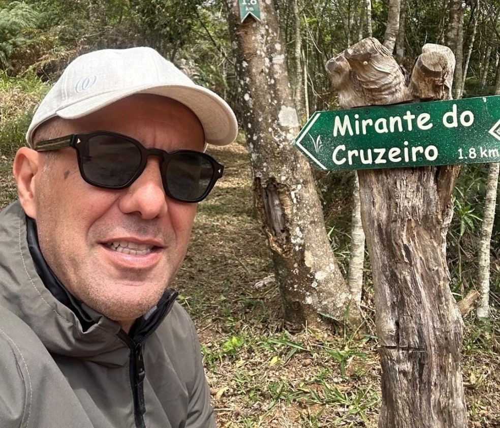Leonardo Jardim, técnico do Cruzeiro, aproveita folga em Conceição do Ibitipoca, distrito de Lima Duarte, no interior de Minas Gerais — Foto: Leonardo Jardim/Arquivo pessoal