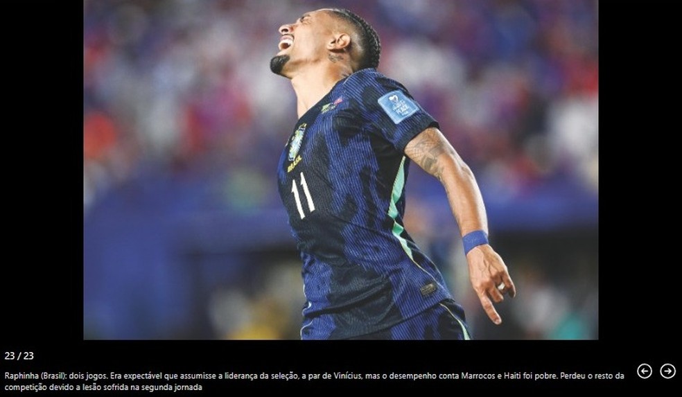 Jornal português lista decepções da Copa — Foto: Reprodução