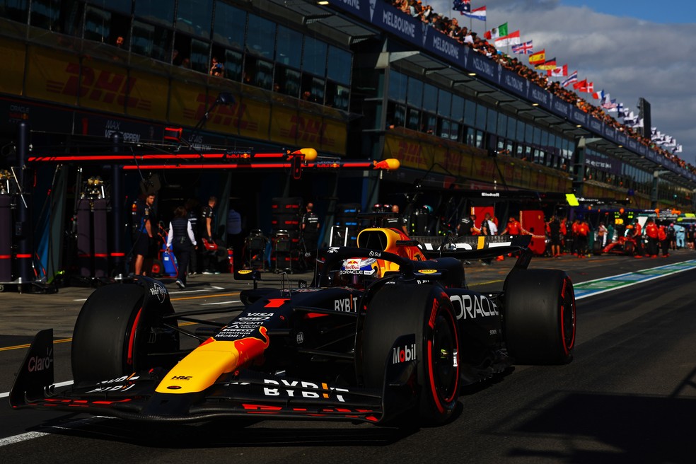 Max Verstappen levou a pole position no GP da Austrália — Foto: Mark Thompson/Getty Images