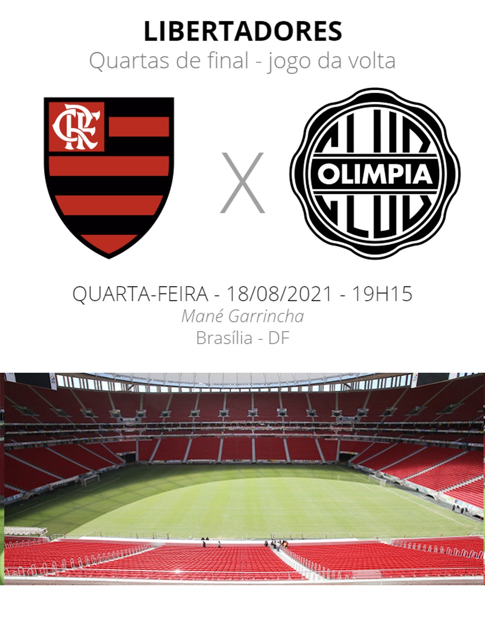 Flamengo x Olimpia: veja as escalações, desfalques e arbitragem, flamengo