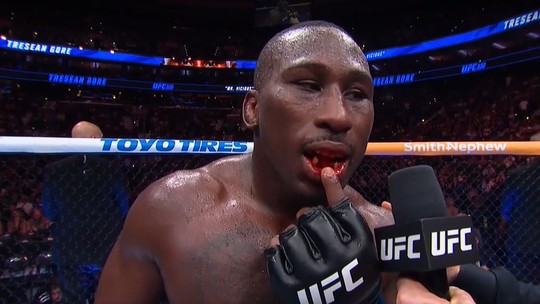 UFC 330: Tresean Gore vence Vicente Luque, mas perde dentes na luta e fica "banguela"