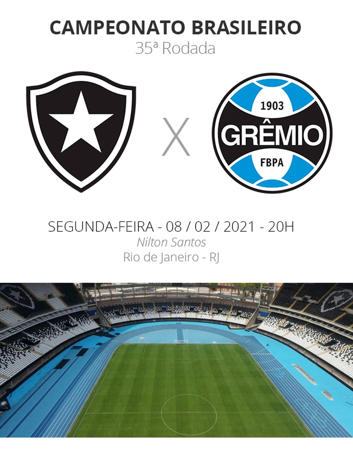 Botafogo x Grêmio: confira onde assistir, informações e prováveis
