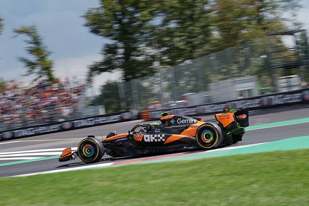 Lando Norris lidera segundo treino livre para o GP da Itália — Foto: Luca Rossini/NurPhoto via Getty Images