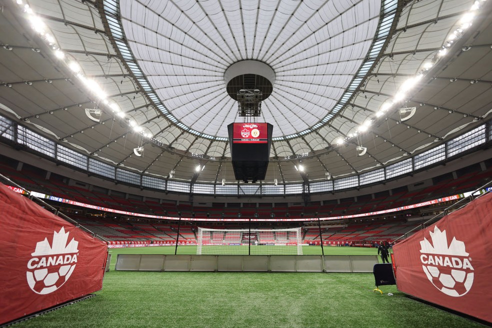 BC Place, em Vancouver, será uma das 16 sedes da Copa do Mundo de 2026 — Foto: Getty Images