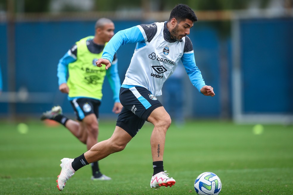 Luis Suárez Grêmio — Foto: Lucas Uebel/Grêmio